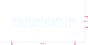 Text Slowrideher Vinyl-Aufkleber mit individuellem Schriftzug/4,37 x 26,01 Zoll/ Weiß /