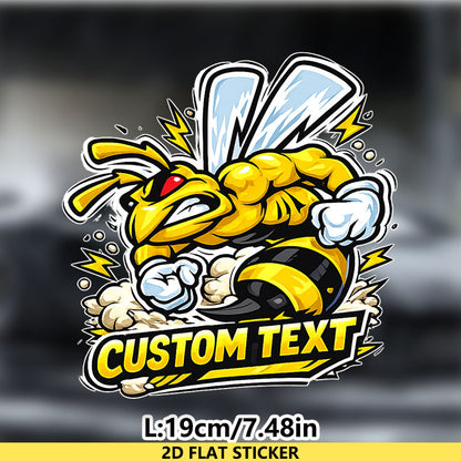 One Custom texy Muscular Hornet Sticker Made