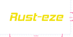 Text Rust-eze Vinyl custom lettering decall/2.0 x 13.26 in/ Yellow /