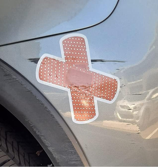 4x Autocollants de bosses de voiture amusants et cool Band Aid,