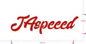 Text JAspeeed Vinyl individueller Schriftzug Aufkleber/5,48 x 18,11 Zoll/ Rot /