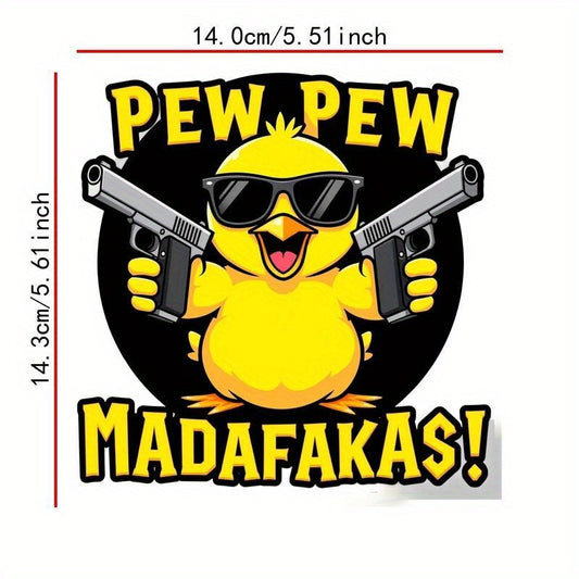 "PEW PEW" And "MADAFAKAS!" car sticker