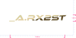 Text _A.Rx2ST Vinyl custom lettering decall/1.84 x 15.84 in/ Gold Chrome /