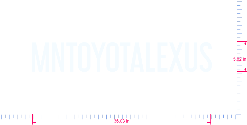 Text MNTOYOTALEXUS Vinyl-Aufkleber mit individuellem Schriftzug / 5,82 x 36,03 Zoll / Weiß /