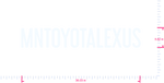 Text MNTOYOTALEXUS Vinyl-Aufkleber mit individuellem Schriftzug / 5,82 x 36,03 Zoll / Weiß /