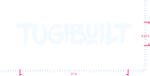 Text TUGIBuILT Vinyl custom lettering decall/6.53 x 31 in/ White /
