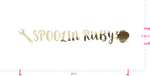 Text 🔧SPOOLIN RUBY💨 Vinyl-Aufkleber mit individuellem Schriftzug/5,55 x 40 Zoll/ Goldchrom /