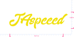 Text JAspeeed Vinyl individueller Schriftzug Aufkleber/5,48 x 18,11 in/ Gelb /