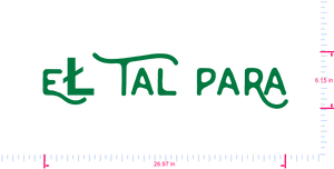 Text EŁ Tal PaRa Vinyl-Aufkleber mit individuellem Schriftzug/6,15 x 26,97 Zoll/ Grasgrün /