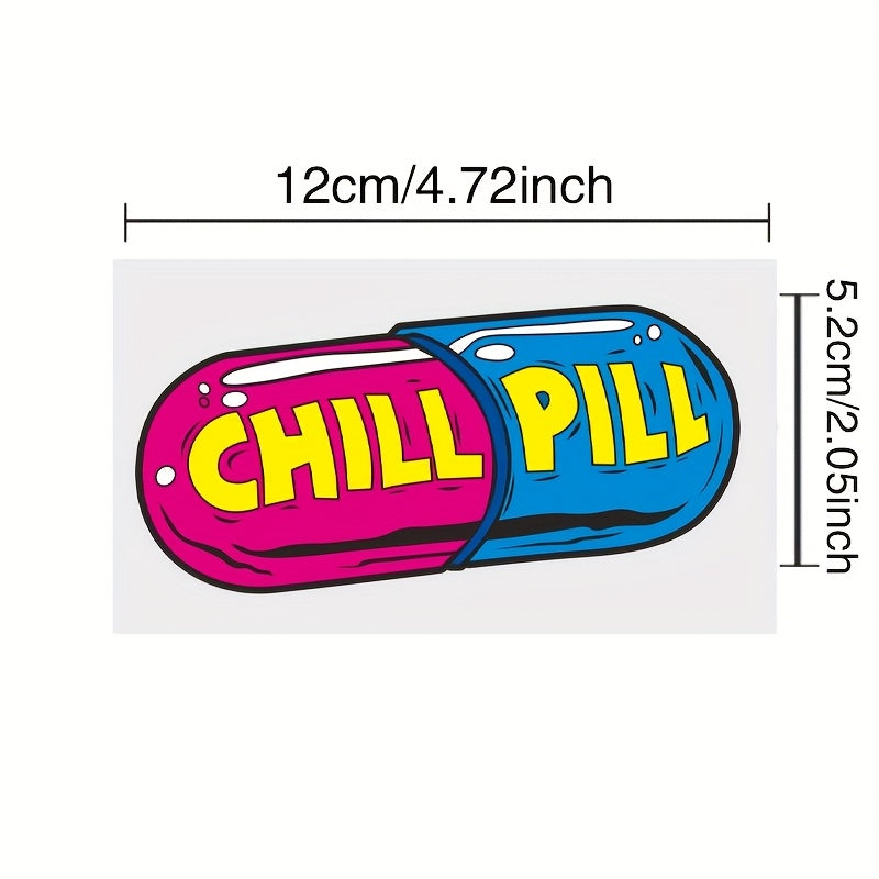 Blue And Red Chill Pill Sticker
