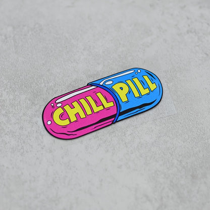 Blue And Red Chill Pill Sticker