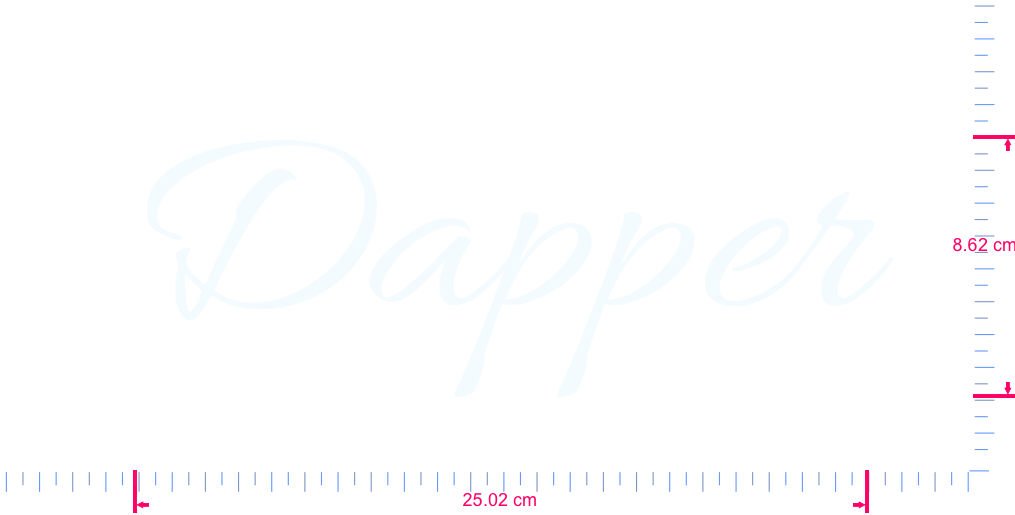 Text Dapper Vinyl-Aufkleber mit individuellem Schriftzug/8,62 x 25,02 cm/Weiß/