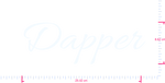 Text Dapper Vinyl-Aufkleber mit individuellem Schriftzug/8,62 x 25,02 cm/Weiß/