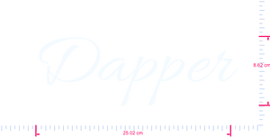 Text Dapper Vinyl-Aufkleber mit individuellem Schriftzug/8,62 x 25,02 cm/Weiß/