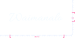Text Waimanalo  Vinyl custom lettering decall/6 x 38.41 in/ White /