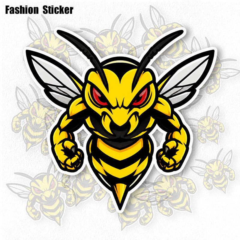 Wasp Car Sticker, Yellow Wasp Vinyl Decal