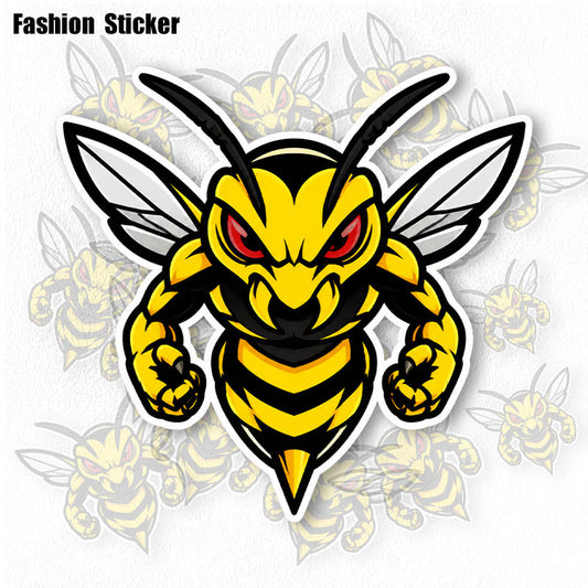 Wasp Car Sticker, Yellow Wasp Vinyl Decal