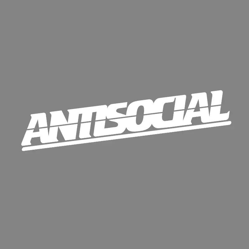 Antisocial Letter Car Stickers for Rear Window