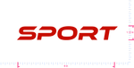 Text Sport Vinyl-Aufkleber mit individuellem Schriftzug / 1,12 x 8 Zoll / Rot /