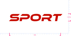 Text Sport Vinyl-Aufkleber mit individuellem Schriftzug / 1,12 x 8 Zoll / Rot /