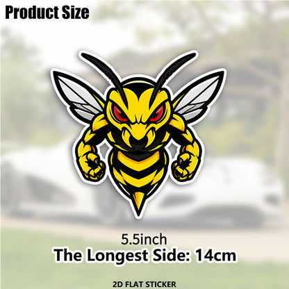Wasp Car Sticker, Yellow Wasp Vinyl Decal