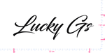 Text Lucky Gs Vinyl-Schriftzug-Aufkleber / 7,01 x 22 cm / Schwarz /