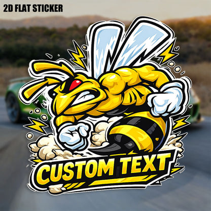 One Custom texy Muscular Hornet Sticker Made