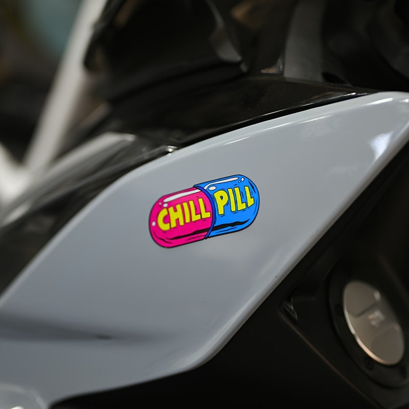 Blue And Red Chill Pill Sticker