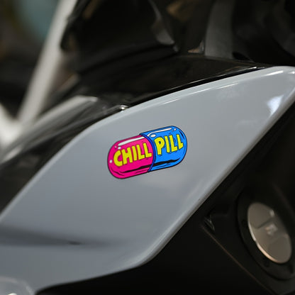Blue And Red Chill Pill Sticker