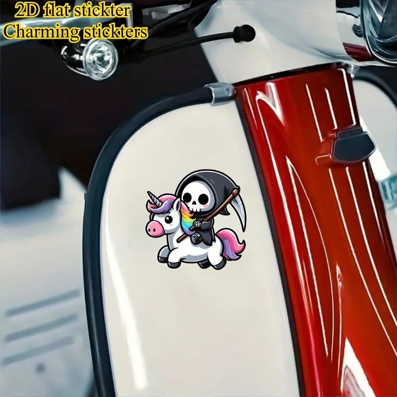 1pc Funny Cartoon Grim Reaper Unicorn Combination