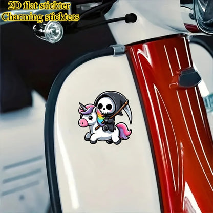 1pc Funny Cartoon Grim Reaper Unicorn Combination