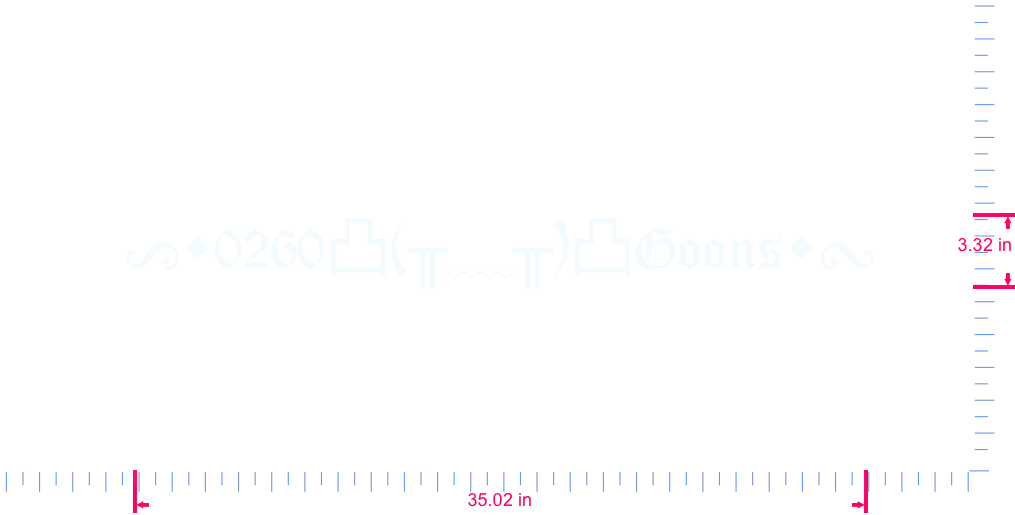 Text &gt;•0260凸(╥﹏╥)凸Goons•&lt; Vinyl-Aufkleber mit individuellem Schriftzug/3,32 x 35,02 Zoll/ Weiß /