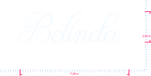 Text Belinda Vinyl-Aufkleber mit individuellem Schriftzug/2,00 x 7,28 Zoll/ Weiß /
