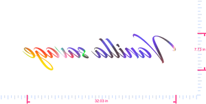 Text Vanilla Savage Vinyl-Aufkleber mit individuellem Schriftzug/7,73 x 32,03 Zoll/ OilSlick Chrome /