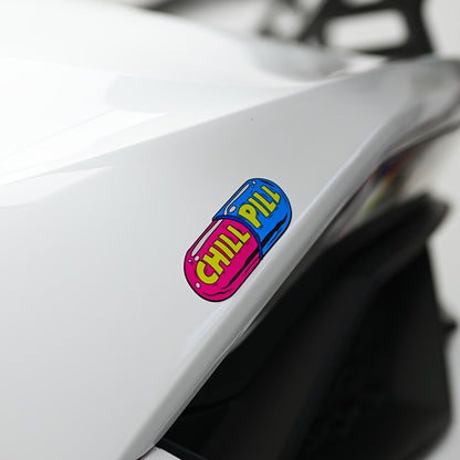 Blue And Red Chill Pill Sticker