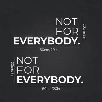 2 Sheets NOT FOR EVERYBOD Youngsters' Individual Modified Car Body Stickers