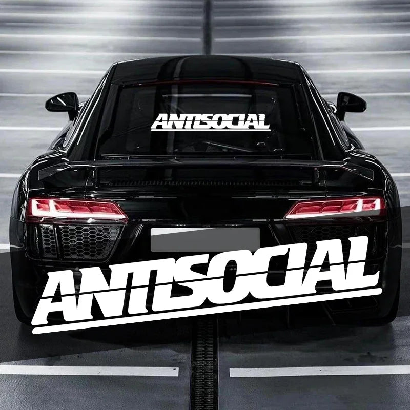 Antisocial Letter Car Stickers for Rear Window