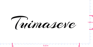 Text Tuimaseve Vinyl-Aufkleber mit individuellem Schriftzug/1,66 x 8,33 Zoll/ Schwarz /
