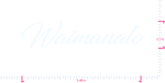 Text Waimanalo Vinyl-Aufkleber mit individuellem Schriftzug/2,1 x 9,48 Zoll/ Weiß /