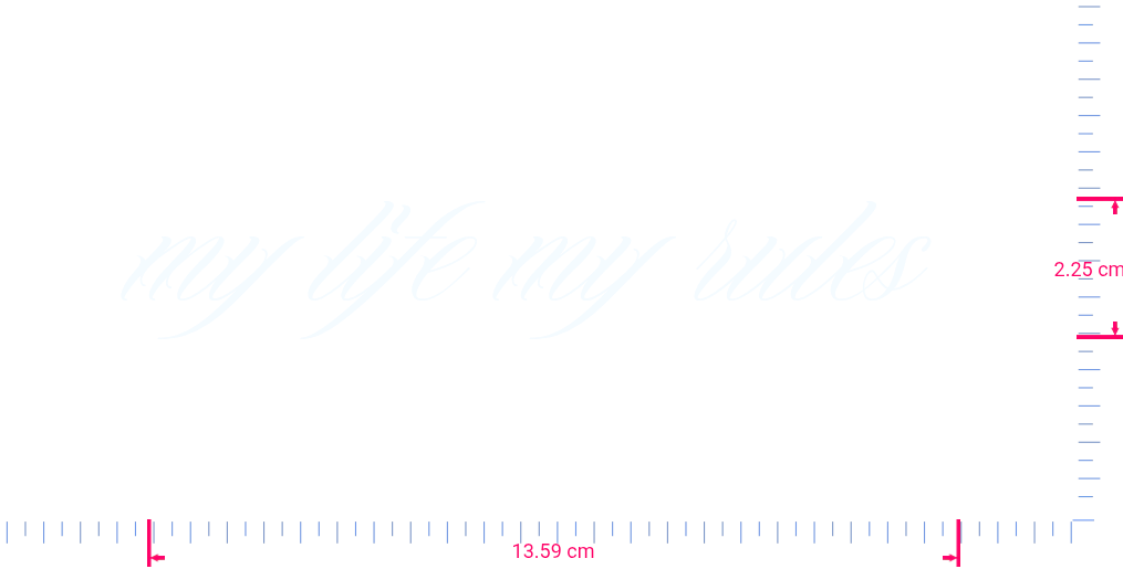 Text my life my rules  Vinyl custom lettering decall/2.25 x 13.59 cm/ White /