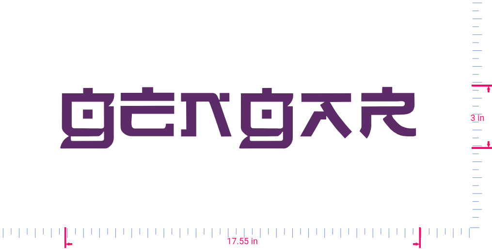Text GENGAR Vinyl custom lettering decall/3 x 17.55 in/ Violet /