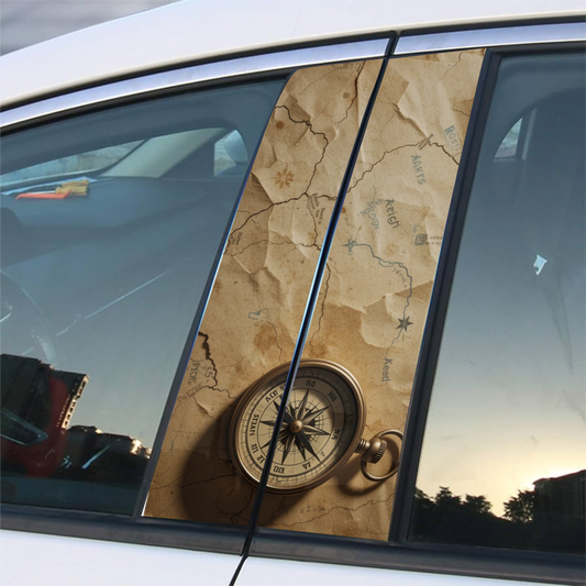 Topographic map, elevation, terrain sticker b-pillar 2 Sticker - Professional Print