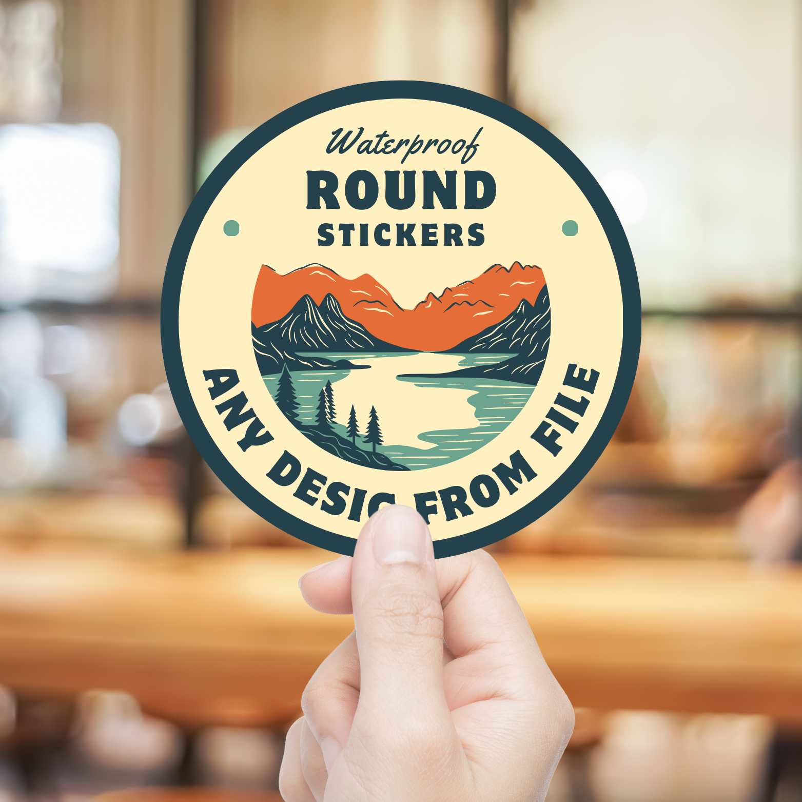 River Sticker Rounded Custom Round Waterproof stickers – stickyart