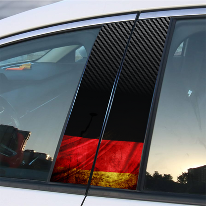 VAG Carbon Fiber Germany Flag B-Pillar Sticker - Professional Print