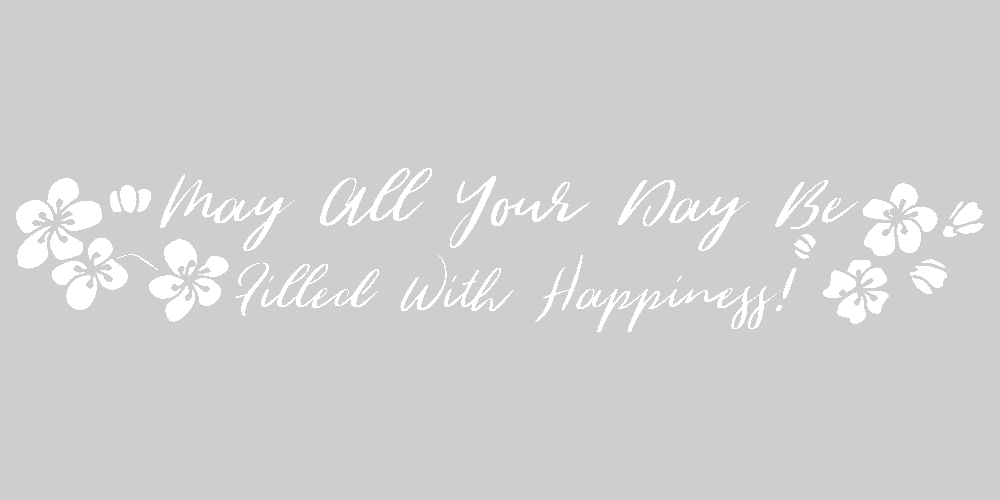 Happiness saying - Sakura decal