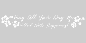 Happiness saying - Sakura decal
