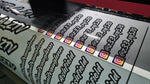 3x benutzerdefinierte Social-Media-Aufkleber, 3er-Pack