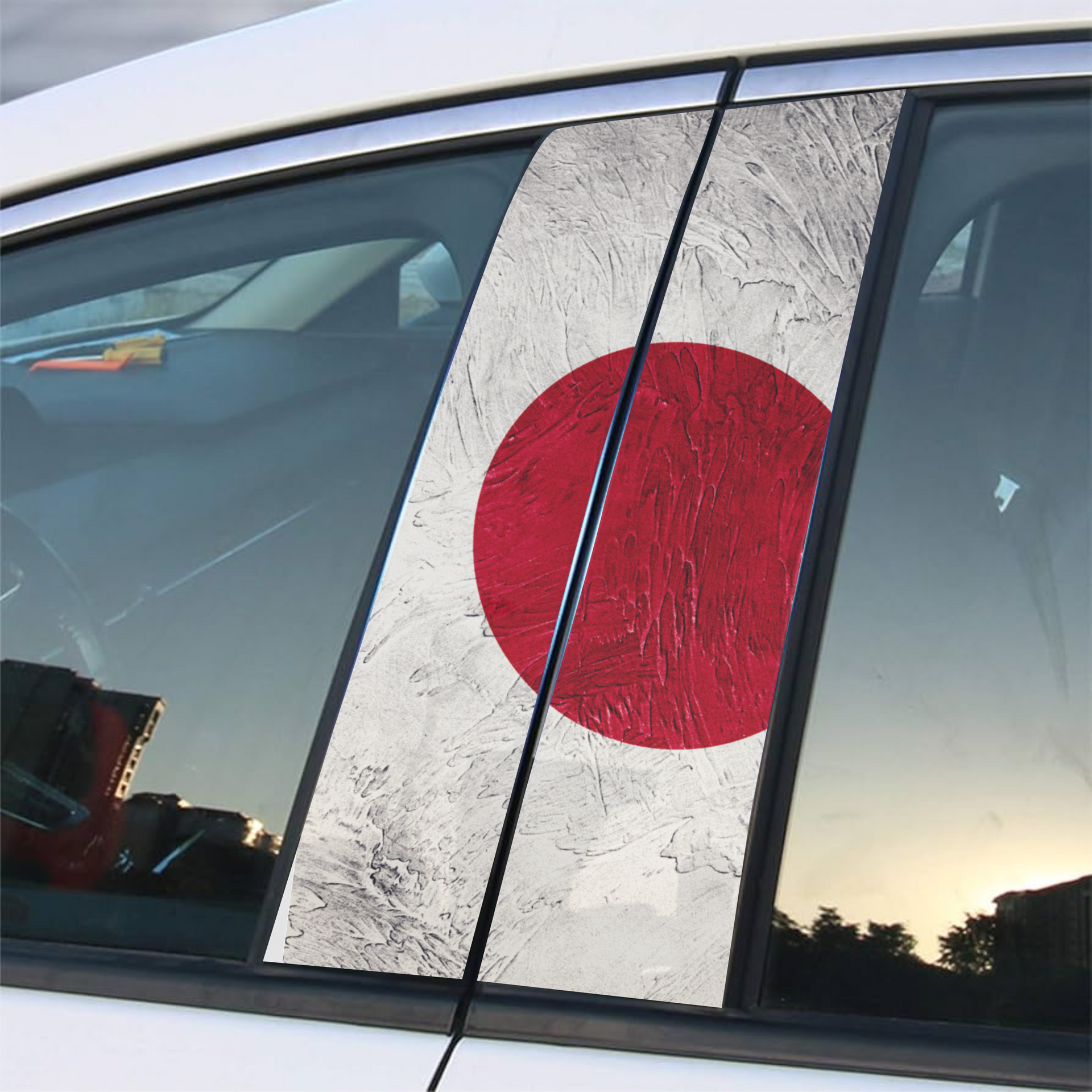 Blu-BiLLioN 珀 アー写、ステッカー等セット Japan Flag Painted Car Door B-Pillar Sticker - Professional Print
