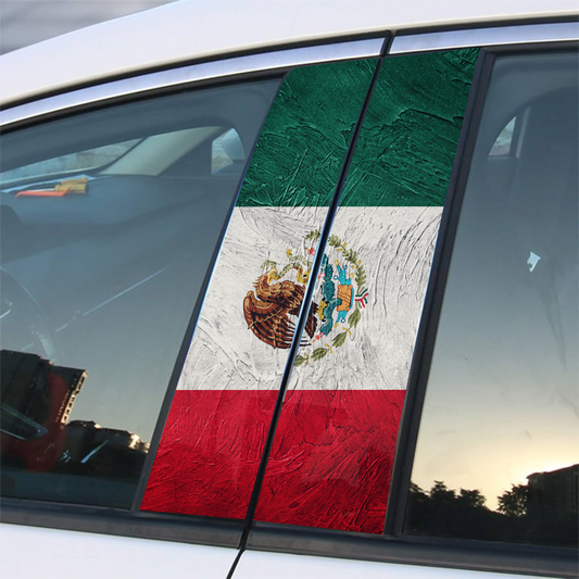 Mexico flag Car Door B-Pillar Sticker - Professional Print