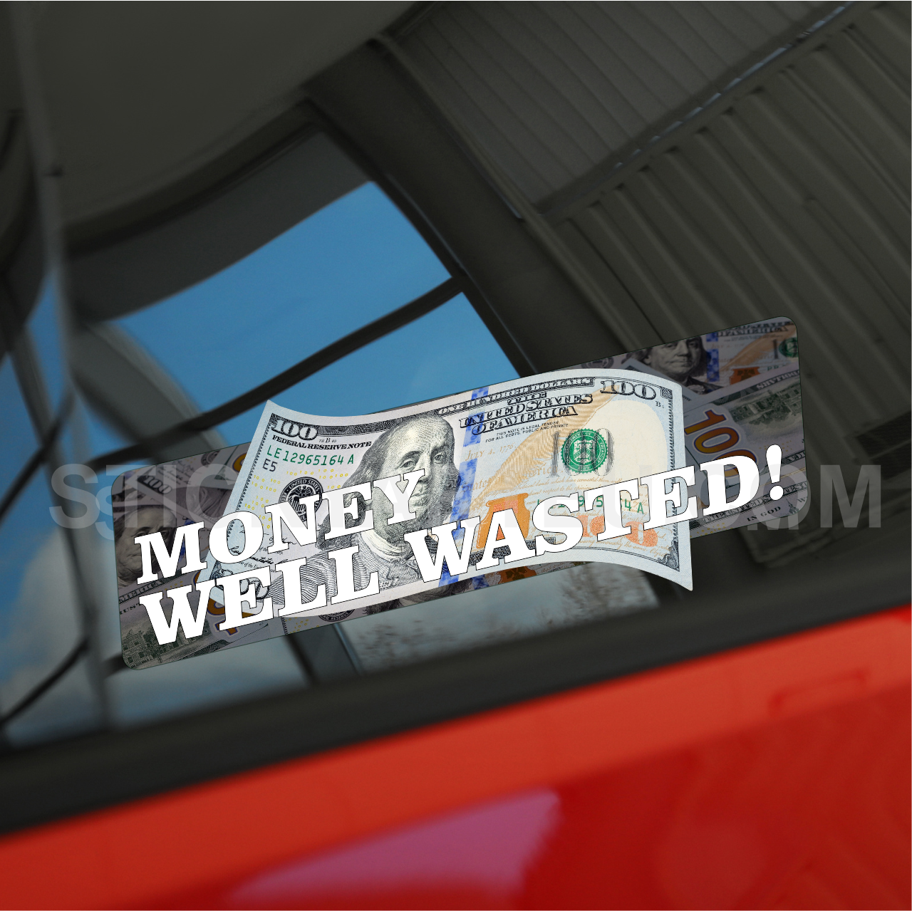 Wasted Money Sticker Money Well Wasted slap printed sticker anime – stickyart